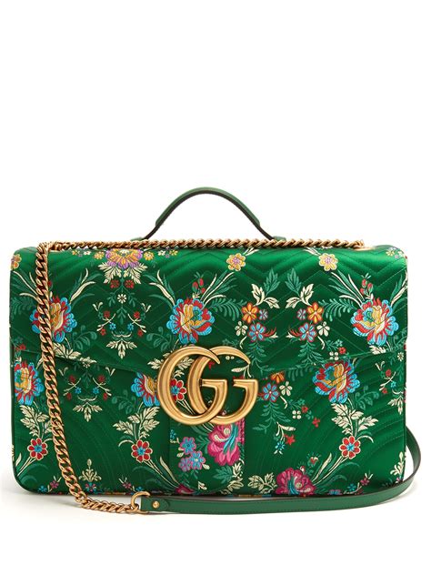 gucci green flower bag|Gucci handbag flowers.